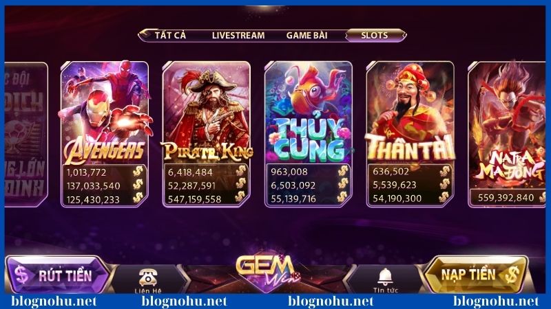 Nổ hũ Gemwin - Đắm chìm vào thế giới slot game đẳng cấp 1 Nổ hũ Gemwin đưa bet thủ đắm chìm vào thế giới slot đẳng cấp